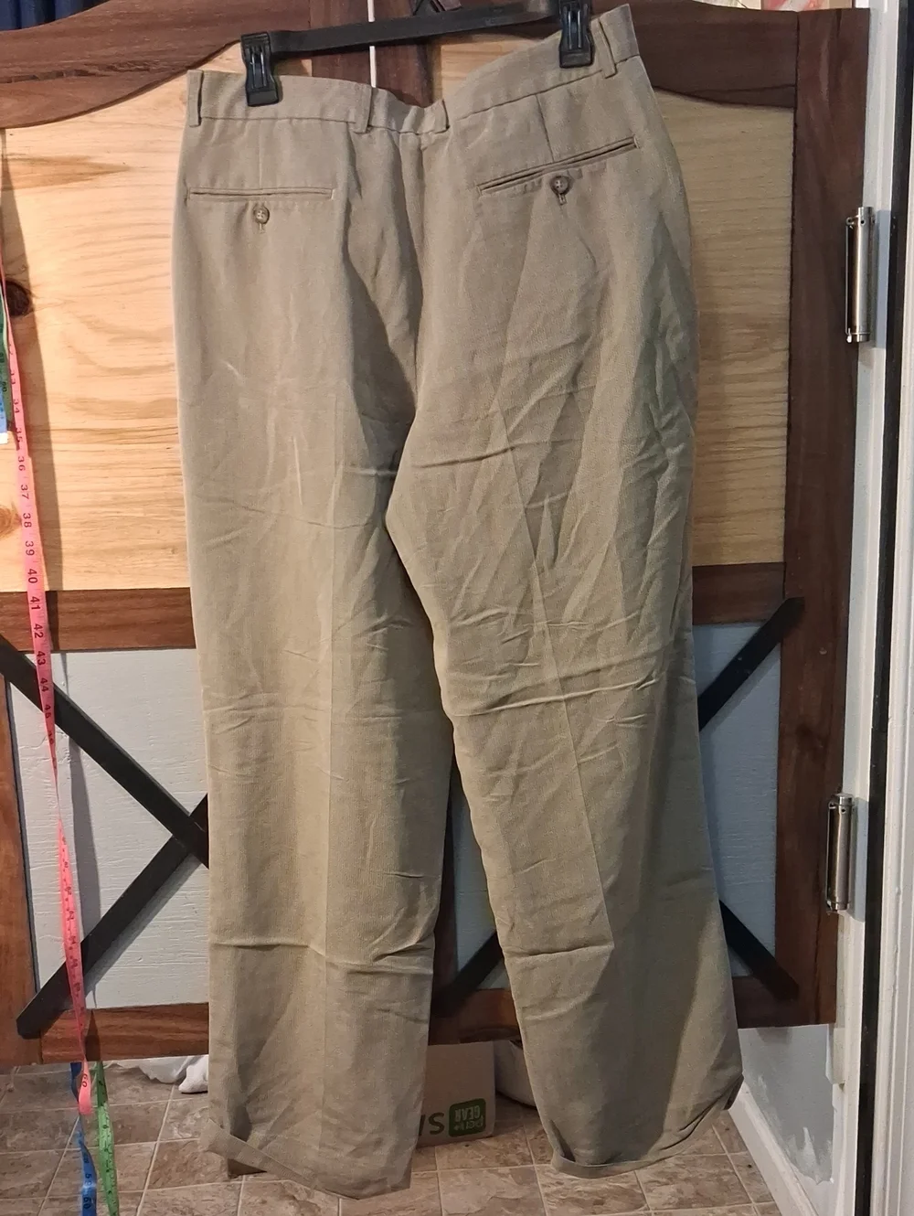 Claiborne Men's Pleated Chinos in Khaki